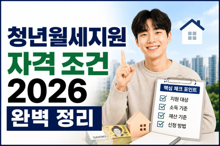 2026 청년월세지원 신청 자격과 소득 기준 안내 이미지