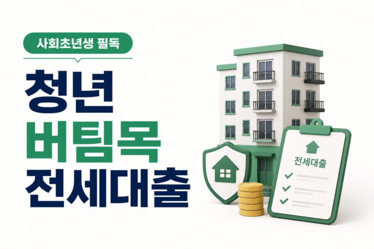 사회초년생을 위한 청년 버팀목전세대출 정보를 설명하는 대표 이미지