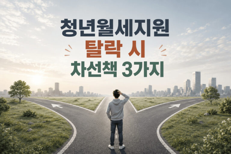 청년월세지원 탈락 시 확인해야 할 차선책 3가지를 설명하는 대표 이미지
