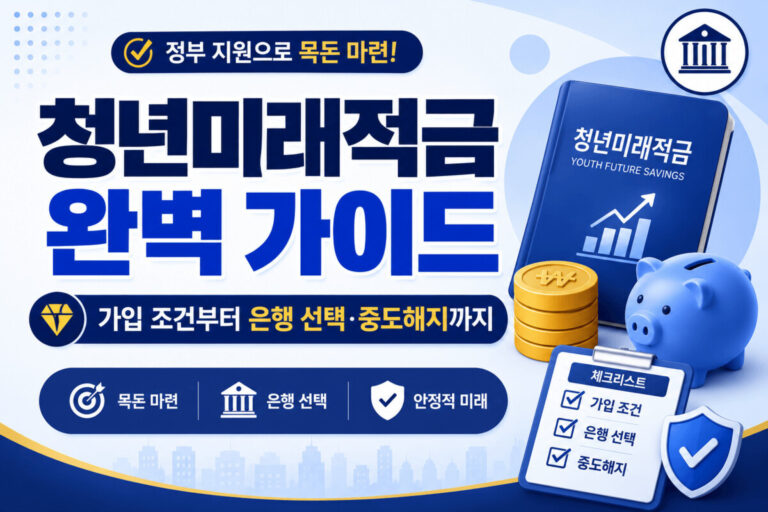 청년미래적금 가입 조건부터 은행 선택과 중도해지까지 한눈에 정리한 대표 이미지